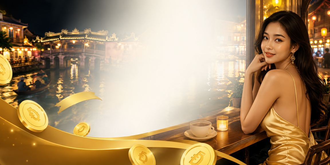 Người dùng tại Hội An thưởng thức cà phê và duyệt trang chủ để tìm khuyến mãi mới